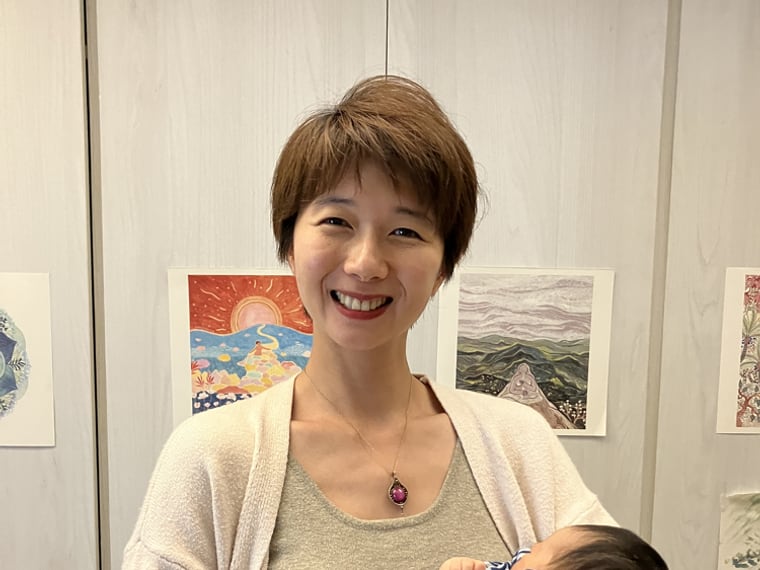 欣妙與新生兒